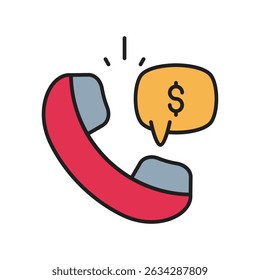 Ícone de chamada com fundo branco vetor ilustração stock