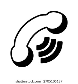 Anrufsymbol auf weißem Hintergrund, Vektorgrafik