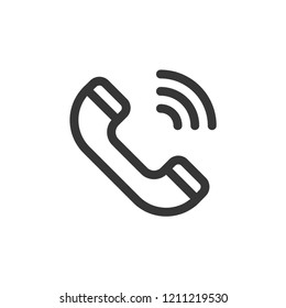 Call icon-phone call, telephone  vector line icon, simple linear pictogram