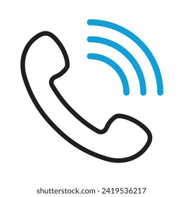 call icons. line vector icon on white background. high quality design element. editable linear style stroke. vector icon.