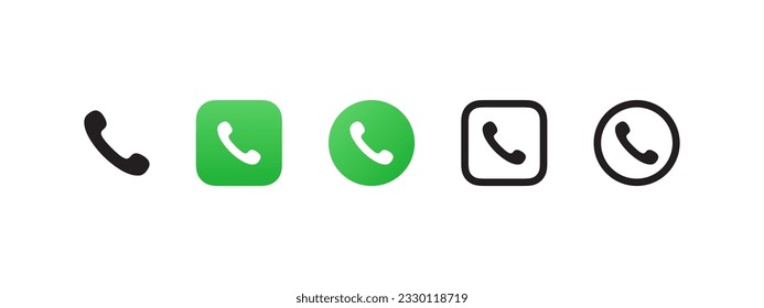 Juego de iconos de llamada. UI de iconos móviles, diseño UX. Iconos de la barra de llamadas. Gráficos escalables para vectores