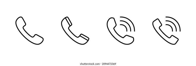 Call icons set. telephone sign and symbol. phone icon. contact us 