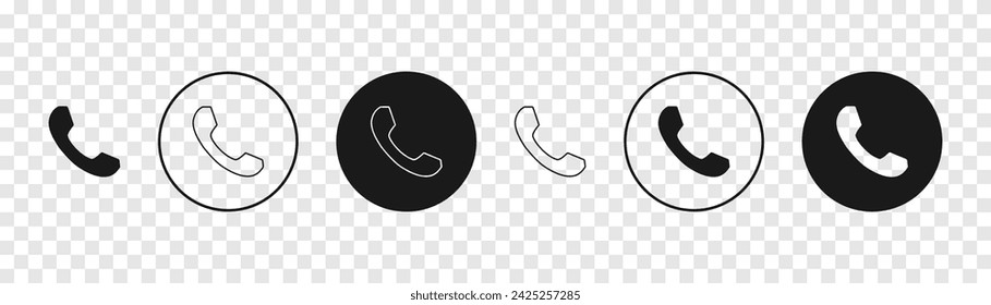 Call icons set. Vector illustration.