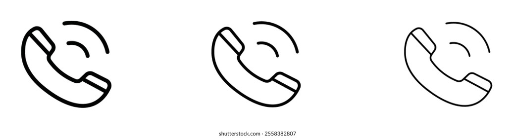 Call icons in tree different stroke sizes