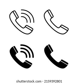 Vector de iconos de llamada. símbolo y signo de teléfono. icono de teléfono. contáctanos 