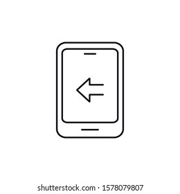 call incoming - minimal line web icon. simple vector illustration. concept for infographic, website or app.