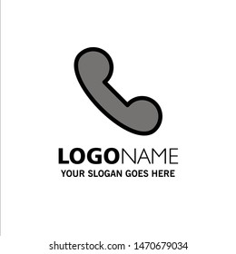 Call, Incoming, Telephone Business Logo Template. Flat Color. Vector Icon Template background