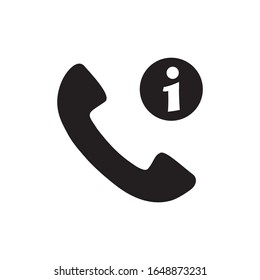 CALL INFO ICON, CALL BACKGROUND SYMBOL VECTOR