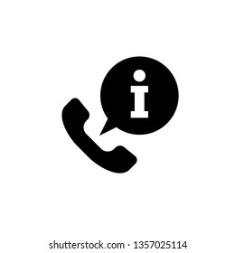 Call Info icon isolated on background. Calling Information icon simple sign. Vector illustration. For web site, mobile, app, UI pictogramm