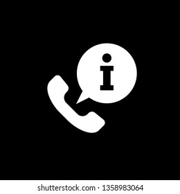 Call Info icon isolated on background. Calling Information icon simple sign. Vector illustration. For web site, mobile, app, UI pictogramm