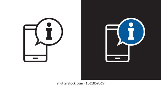 Call Info icon isolated on background. Calling Information icon simple sign. Vector illustration. For web site, mobile, app, UI pictogramm