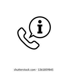 Call Info icon isolated on background. Calling Information icon simple sign. Vector illustration. For web site, mobile, app, UI pictogramm