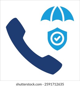 Call Insurance Icon Element For Design