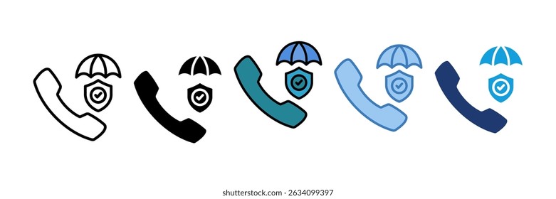 Elemento De Ícone De Seguro De Chamada Para Design