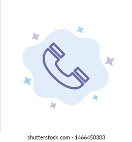 Call, Interface, Phone, Ui Blue Icon on Abstract Cloud Background. Vector Icon Template background