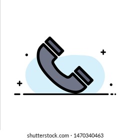 Call, Interface, Phone, Ui  Business Flat Line Filled Icon Vector Banner Template. Vector Icon Template background