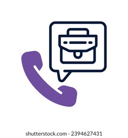 call interview icon. vector dual tone icon for your website, mobile, presentation, and logo design.