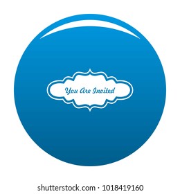 Call label icon vector blue circle isolated on white background 