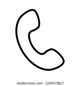 Call Line Black Icon