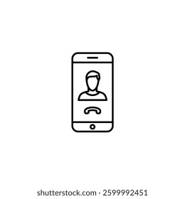 Call line icon illustration vector icons