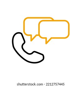 Call line icon. Simple element illustration. Call concept outline symbol design.