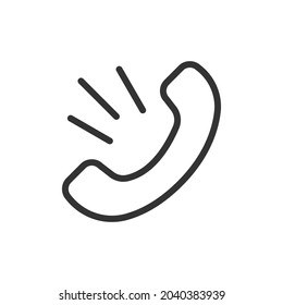 Call line icon. Web symbol for web and apps. Sign design in outline style. Call stroke object.
