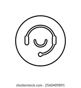 Call line vector icon, flat design customer service symbol.