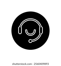 Call line vector icon, flat design customer service symbol.