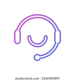 Call line vector icon, flat design customer service symbol.