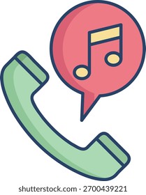 call linear color icon design