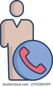 chamar design de ícone de cor linear