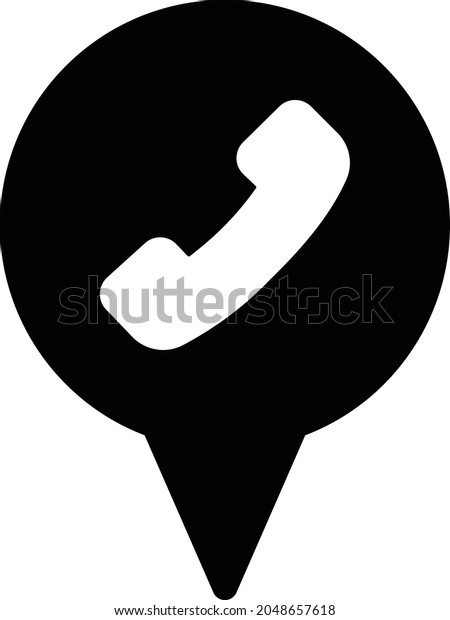 call location vector\
glyph flat icon