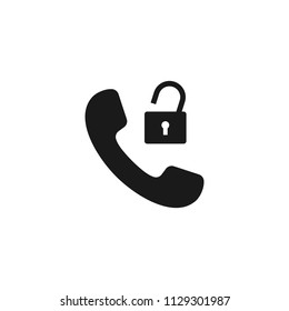 call lock icon. phone Lock vector app