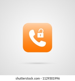call lock icon. phone Lock vector app