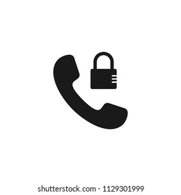 call lock icon. phone Lock vector app
