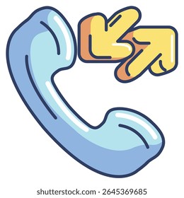 Call Log 3d icon vector style for communication user interface Lineal Color style.