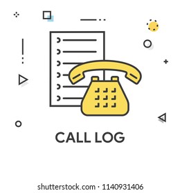 Call Log Colored Line Icon