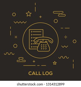 Call Log Icon Concept