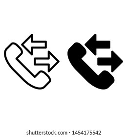 Call Log Icon, With Outline And Glyph Styles