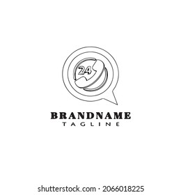 Logo-Designvorlage aufrufen Symbol schwarz, moderne einzelne Vektorgrafik