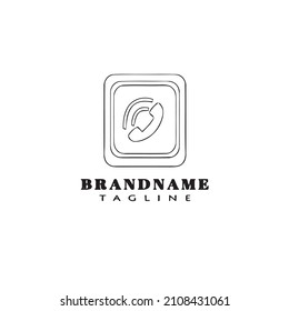 call logo cartoon design template icon black modern isolated vector cute