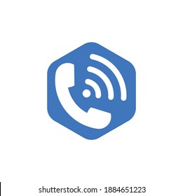 Call logo wifi icon design vector. Phone and wifi logo design template.
