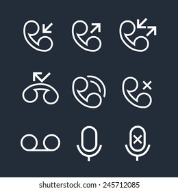 Call Logs Set vector icons
