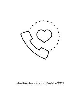 call love - minimal line web icon. simple vector illustration. concept for infographic, website or app.