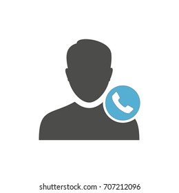 call to male user icon