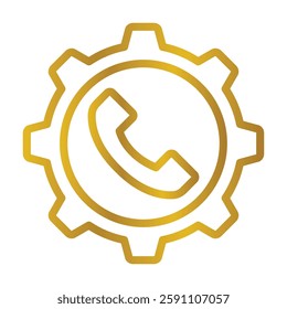call management Color gradient illustration vector icon which can easily modify or edit 