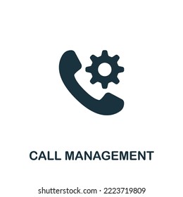 Call Management icon. Monochrome simple Customer Relationship icon for templates, web design and infographics