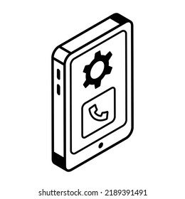 Icono isométrico del esquema de administración de llamadas 