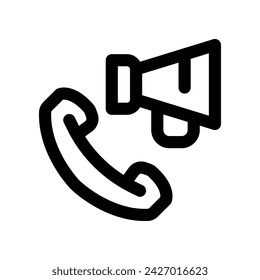 call marketing icon. vector line icon for your website, mobile, presentation, and logo design.
