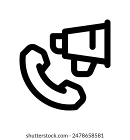 call marketing icon. vector line icon for your website, mobile, presentation, and logo design.